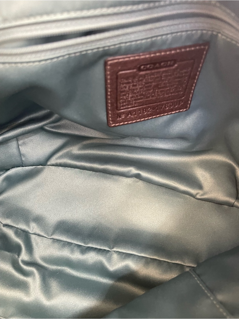Coach Beige Signature Canvas Satchel with Brown Leather Trim - Picture 9 of 9